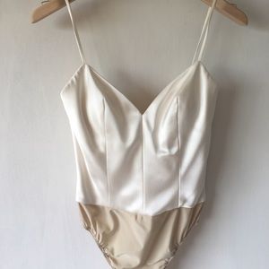 BHLDN White wedding body suit Sz 2.